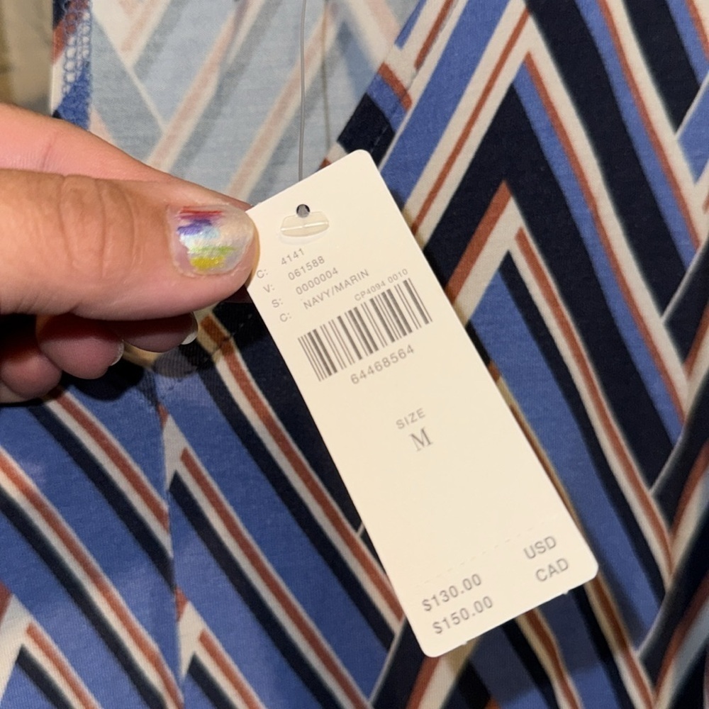 ANTHROPOLOGIE jumpsuit romper NEW Breezy Chevron Wide Leg Jumpsuit medium - Picture 5 of 6